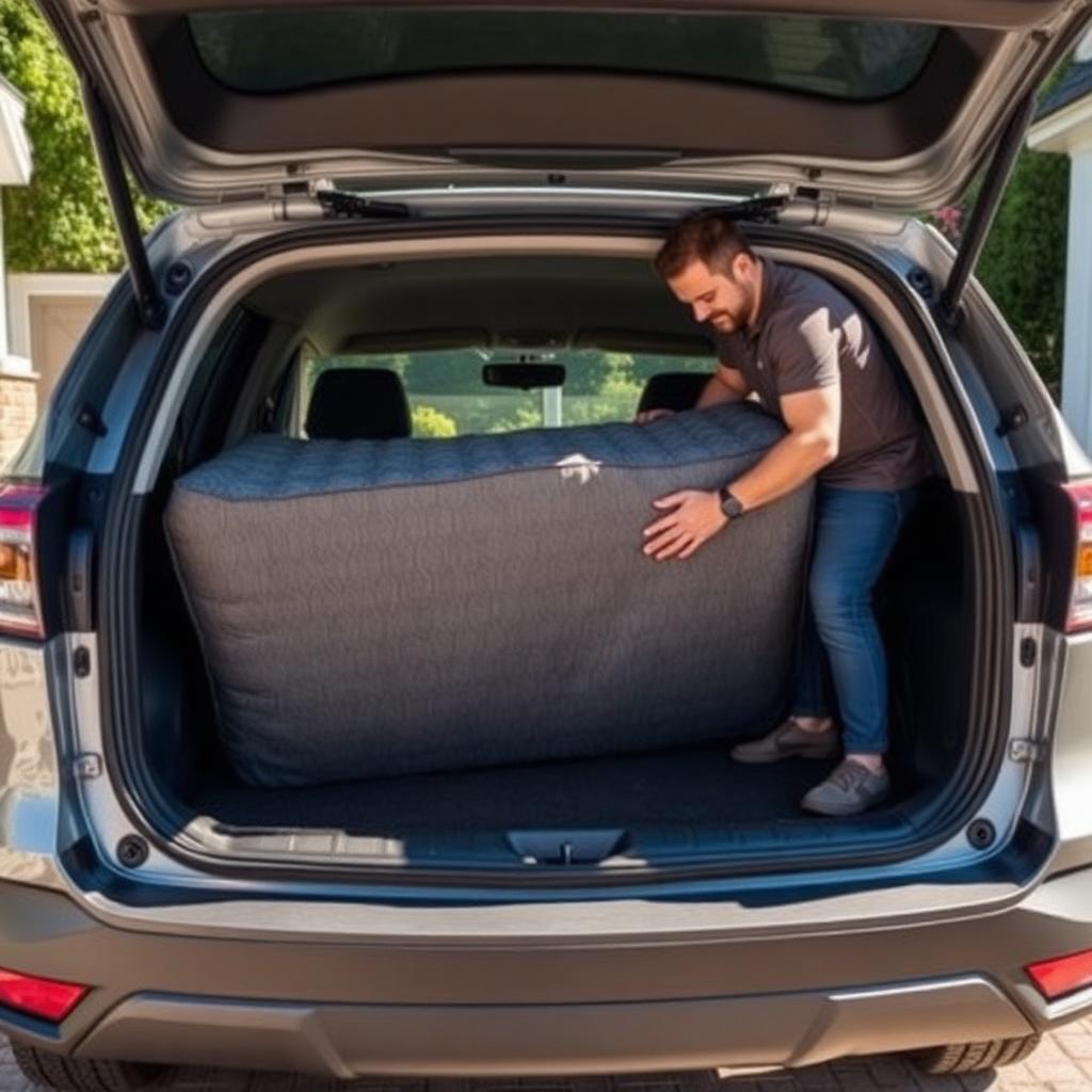 Loading into a car boot