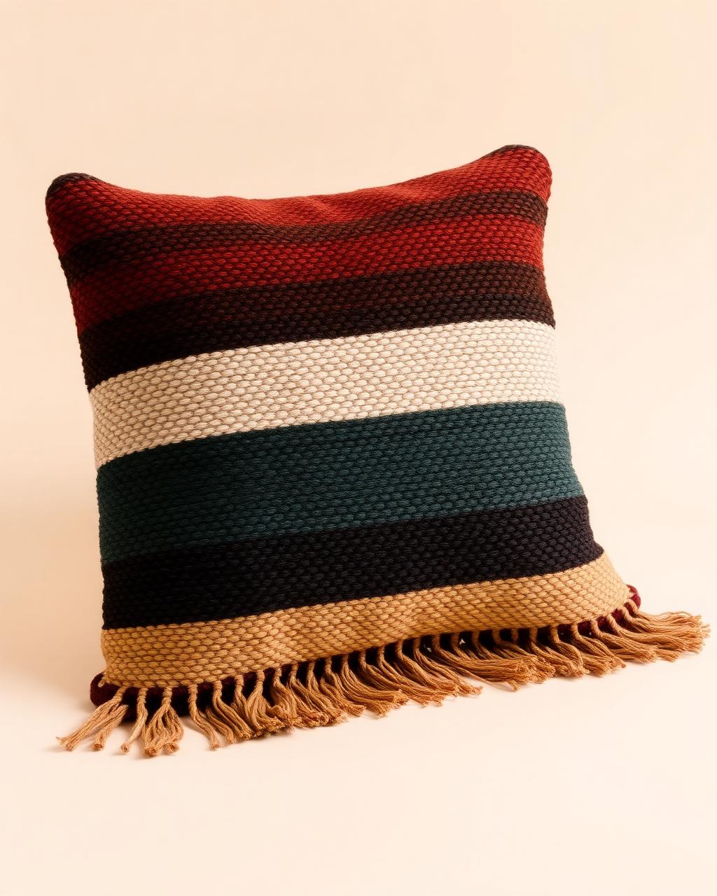 Boho Woven Throw Cushion